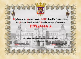 Diploma LX Aniversario URS